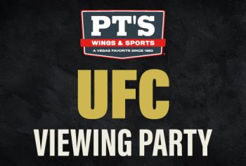 PT's UFC UFC Viewing Party with PT's Wings & Sports logo
