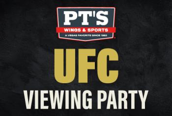 PTs UFC VIEWING PARTY UFC Viewing Party with PT's Wings & Sports logo