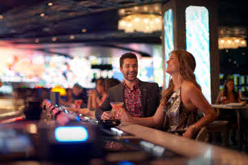 Couple having drinks at View Lounge